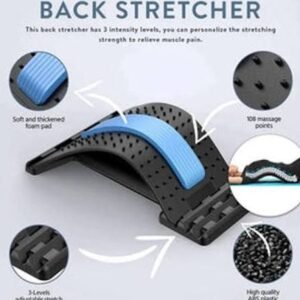 MYSEXY Back Stretcher Lumbar Cracker With Magnet Massager for Lower Pain Relief – Multi-Level Support Spinal Board Device for Herniated Disc, Sciatica,