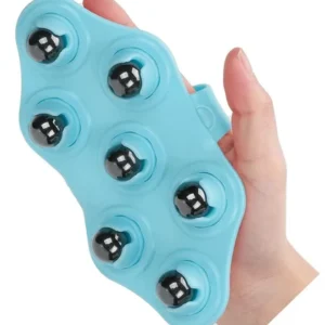 Glove Massager Deep Tissue Massage Roller Glove Body Massager with 7 Steel Balls 360 Degrees Rotation Relax Muscle Body Massage Body Contouring Massager for Body