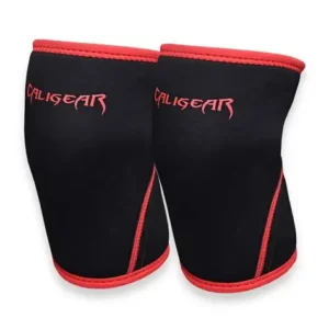 CALIGEAR 7MM ELBOW SLEEVE – BLACK/RED