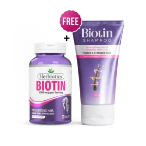 Herbiotics – Biotin Hair Strengthening Duo – Bundle – Set – Free Shampoo Offer