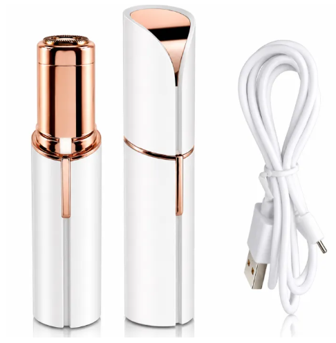 Electric Facial Hair Remover for Women – USB Rechargeable Face Shaver with LED Light