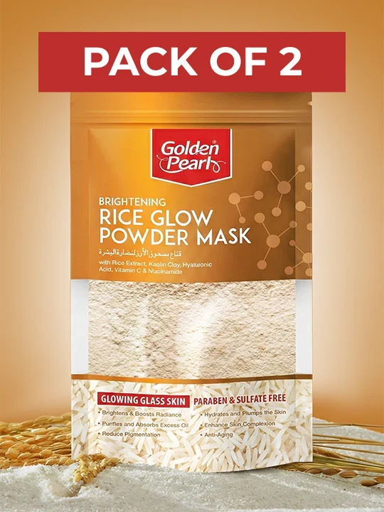 Pack of 2 Brightening Rice Glow Powder Masks